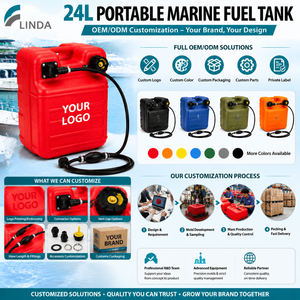 Serbatoio Carburante Marino Portatile Linda 24L con Tubo, Certificato CE EPA ERP CARB, Antiperdita per Accessori Nautici Elettrici - Product Image 6
