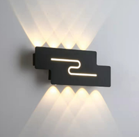 Apliques de Pared LED Minimalistas de Diseño Moderno, Lámpara de Pared de Proyección de Sombra de Aluminio para Sala de Estar y Dormitorio