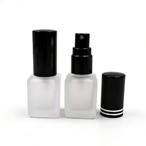 Frosted Foundation Sample <b>Bottle</b> 5Ml Square <b>Spray</b> <b>Empty</b> Plastic Travel Size - Product Image 3