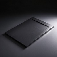 Receveur de douche moderne en pierre de quartz mat lisse, avec drain carré droit intégré, moulé, antidérapant, pour salle de bain, usage commercial et hôtelier