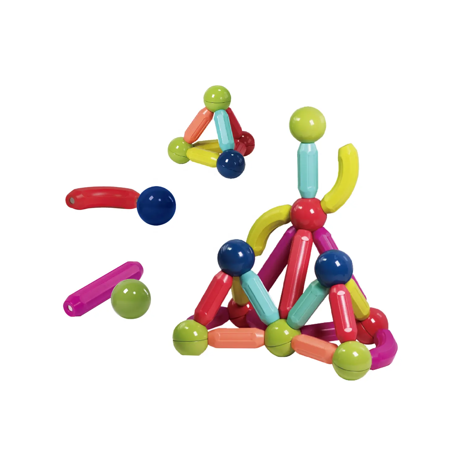 Hot Peuter Educatief Speelgoed Set Regenboog Kleur Magnetische Bouwsteen 36 Stuks Magnetische Stokken En Staaf Puzzel Voor Kinderen