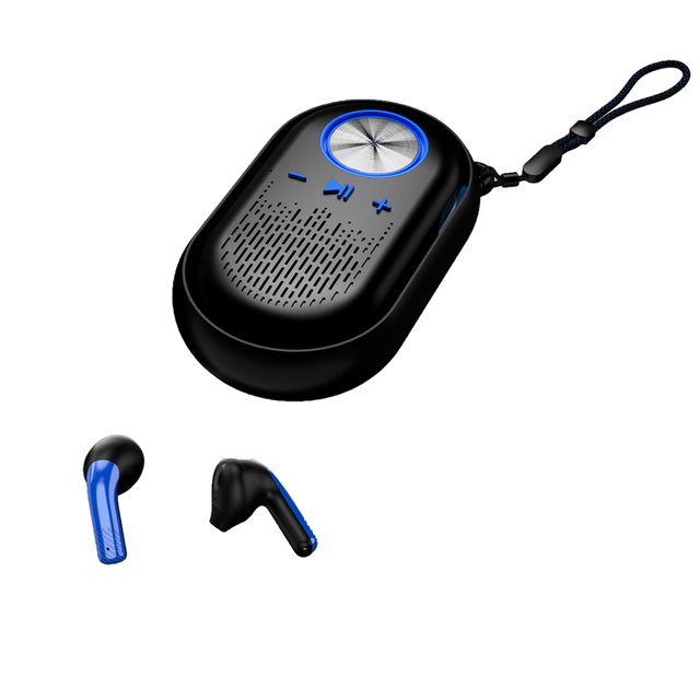 New Trending HF02 Custom Logo 2 in 1 Wireless Earphone for Phone for Gaming Music Portable Speaker BT V5.3 TWS Earbuds