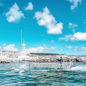 12 People Outdoor Large Transparent Crystal Boat Lake Tourist Sightseeing Photography PVC Boat Motor - Product Image 4
