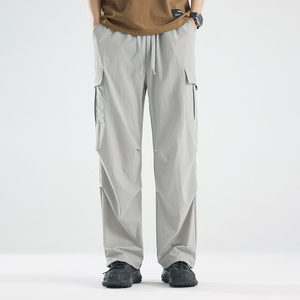 Pantalon Cargo Décontracté Homme Taille Mi-Haute Coupe Ample 5 Couleurs Élastique Anti-Plis Utilitaire Extérieur pour Randonnée et Mode Urbaine - Product Image 2