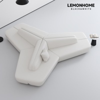 Ensemble de canapés modulaires en tissu technique aspect cuir de forme spéciale pour salons de beauté, établissements de formation, halls d'hôtels