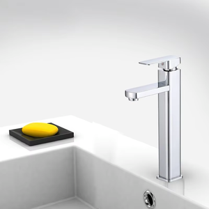 Moderno rubinetto lavabo a maniglia singola con rubinetto quadrato per lavabo termostatico con manico singolo miscelatore miscelatore - Product Image 1