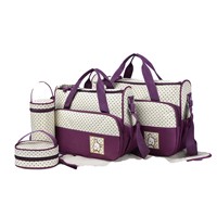 Vente en gros de sacs à langer de voyage maman et maman avec logo personnalisé Sacs à couches étanches Oxford pour bébé