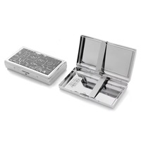 Étui à cigarettes métallique classique portable, design fin, capacité 20 cigarettes, personnalisable avec logo – Meilleures ventes