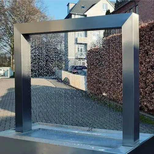 Mur de cascade artificielle de fontaine d'eau personnalisée intérieure et extérieure