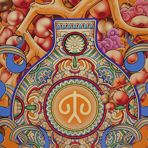 Jarrón de Calabaza Clásico Hecho a Mano en Tono Suave, Arte Floral de Latón, Pintura Original China Auspiciosa, Logotipo Personalizado, Regalo para Festivales y Negocios - Product Image 5