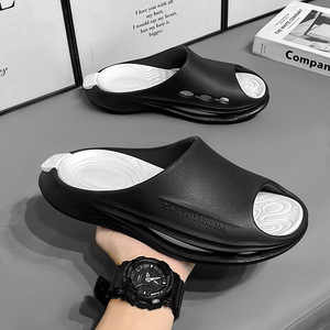 Men's Summer EVA Slippers White Non Slip Outdoor Indoor Wearable Sandals For Youth Injection Sole Design - Product Image 4