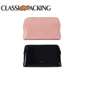 Sac à cosmétiques en cuir verni personnalisé du fabricant sac à cosmétiques carré portable étanche de <span class=keywords><strong>voyage</strong></span> trousse de toilette organiser le maquillage pour les femmes - Product Image 3