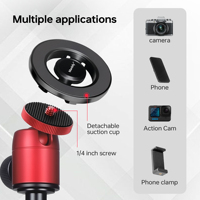 Manbily GF-M25 Monopode de golf 5-en-1 pour smartphones et appareils photo, support magnétique pour téléphone, perche à selfie avec longue tige de sol