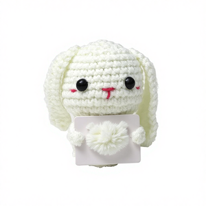 Nouveauté transfrontalière : Ornements et poupées en laine <span class=keywords><strong>au</strong></span> <span class=keywords><strong>crochet</strong></span> faits main, motifs animaux (petits dinosaures, lapins, pandas) et poupée paresseux à énergie positive - Product Image 1