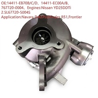 Turbocompresor GT2056V 14411EB70A 14411EB70B 14411EC00A 7677205004S para Nissan Navara D40 Pathfinder R5 12.5L YD25DDTi Diésel Turbo