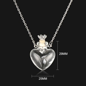 Collier <span class=keywords><strong>de</strong></span> bouteille <span class=keywords><strong>de</strong></span> <span class=keywords><strong>parfum</strong></span> d'huile essentielle d'acier inoxydable <span class=keywords><strong>de</strong></span> fiole en verre <span class=keywords><strong>de</strong></span> Murano populaire pour des femmes - Product Image 6