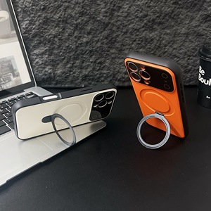 Étui de téléphone magnétique Saiboro TPU+PC au design sportif pour 14/15/16/17 Pro/Pro Max, coque de téléphone <span class=keywords><strong>orange</strong></span> antichoc - Product Image 6