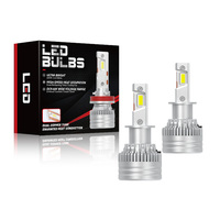 Ampoules de phares LED LANSEKO X9P H3 H1 H7 H11 avec puce LED GC-7535 55W 12000LM, tube en cuivre, PCB 12V 24V pour phares de voiture LED