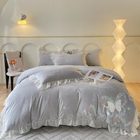 Ensemble de draps de lit 4 pièces en molleton de lait épais et chaud King Size ensembles de couvre-lit ensembles de housse de couette personnalisés