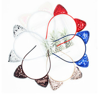 YACHEN Nouvelle Arrivée Paillettes Oreilles de Chat Bandeaux pour Filles Fête d'Anniversaire Halloween Cheveux Accessoires et Faveurs