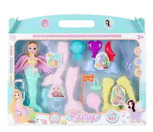 Kids Diy 8 Inch Mermaid Poppen Fee Pop Accessoires Speelgoed Set Meisje Speelgoed Poppen Veranderen Kleding Veranderende