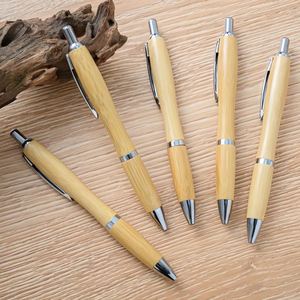 Bamboo Ball <b>Pen</b> 1.0mm Promotional Customizable Laser Engraving Eco-Friendly Office School Use - Product Image 1