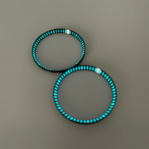 Anillo de Capítulo Luminoso Azul Súper Brillante de Acero Inoxidable 316L Compatible con SKX007 - Product Image 1