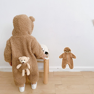 <strong>Baby</strong> <strong>Winter</strong> <strong>Clothes</strong> With Thick Hat Outdoor Crawling Suit Newborn Cartoon Warm Jumpsuit Infant Cotton-padded <strong>Clothes</strong> Rompers - Product Image 2