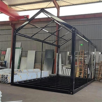 Structure de maison préfabriquée en acier respirante et détachable, type conteneur de bureau carré, avec panneaux sandwich à verrouillage rapide pour snack-bar, marque SS, garantie 1 an