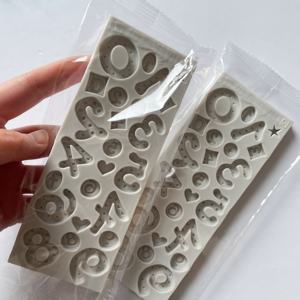 <span class=keywords><strong>Molde</strong></span> de Silicona con Números y Letras para Decoración de Pasteles, Moldes para Galletas con Números - Product Image 2