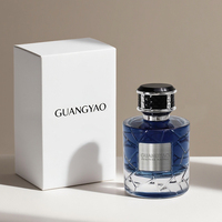 Nouveau flacon de parfum en verre transparent cylindrique creux ondulé de luxe 100 ml avec nouveau couvercle