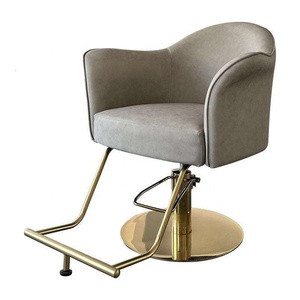 Fauteuil de Salon de Beauté Hydraulique Commercial Moderne, Chaise Pivotante pour Coiffure, Base Dorée Électroplaquée Luxe Léger, Chaise de Barbier - Product Image 5