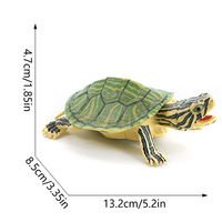 Modèle de tortue reptile en PVC massif, simulation d'assemblage transfrontalier, ornements de table, grand bord jaune, souvenir d'aquarium, maternité