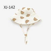 Gorro de algodón orgánico 100% para niñas, bonito gorro para niños con corbata de cuerda