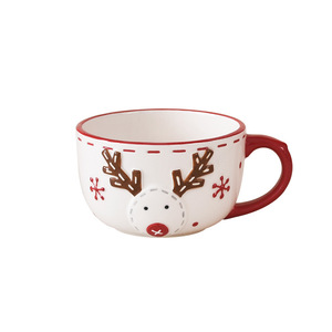 Juego <span class=keywords><strong>de</strong></span> Tazas <span class=keywords><strong>de</strong></span> Cerámica Navideñas, 3 Estilos, Santa, Gnomo, <span class=keywords><strong>Reno</strong></span>, Tazas Pintadas a Mano con Relieve para Café y Agua - Product Image 1