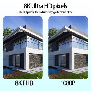 กล้องวงจรปิดเครือข่ายไร้สายระบบออปติคอลซูมอัตโนมัติ8K 16mp WiFi 360 PTZ กล้องห้าเลนส์สี่หน้าจอ10x - Product Image 4