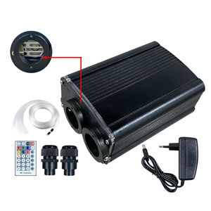 Kit de plafond étoilé à fibres optiques scintillantes RGBW 16W, corps de lampe en aluminium LED, IP20, télécommande/DMX512, résistant à l'eau - Product Image 2