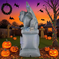 Gargouille gonflable géante Décoration d'Halloween Modèle fantôme gonflable pour décoration de scène de cour de vacances