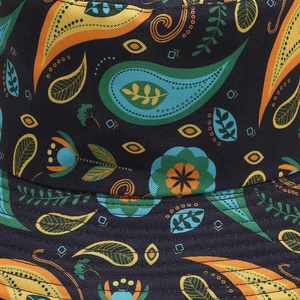 2025 New Arrival Spring Summer Retro Fashion Reversible Bucket Hat Cashew Flower Pattern Digital Printing <b>Sunscreen</b> Bucket Hat - Product Image 3