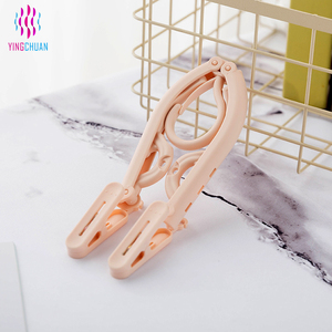 Gấp quần áo di động nhựa du lịch móc áo không gian tiết kiệm móc áo để bán - Product Image 3