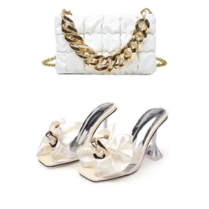 Chaussures de luxe tendance avec nœud papillon, sacs et talons pour femmes - Product Image 3