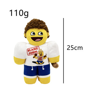 I giocattoli di peluche Shedletsky con logo personalizzato sorridono a bocca aperta le bambole gialle imbottite da uomo hanno perso la tribù periferica regalo per bambola di peluche - Product Image 6