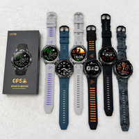 Jam Tangan Pintar 2026 HT53 GPS Kompas Altimeter Layar Bulat 1.46'' dengan Senter Panggilan BT Tahan Air 30M Smartwatch Outdoor Pria