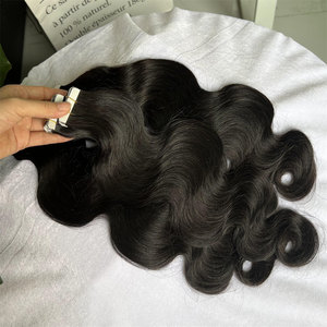 Nastro a doppio nastro disegnato <span class=keywords><strong>extension</strong></span> <span class=keywords><strong>capelli</strong></span> lunghi 10 "-30" Raw indiano corpo onda molto appiccicoso nastro di colla americana nelle estensioni 100 <span class=keywords><strong>capelli</strong></span> umani - Product Image 4