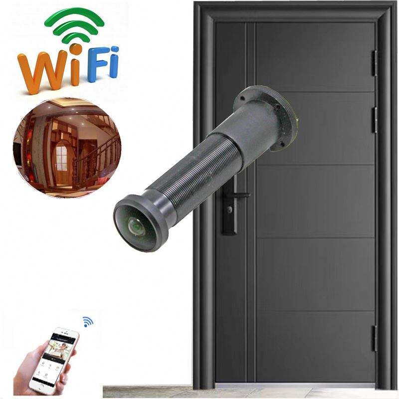 WIFI Door Eye Camera HD 1080P Panoramic Fisheye Peephole IPC Cat Eye Home  Security Door CCTV Surveillance Camera