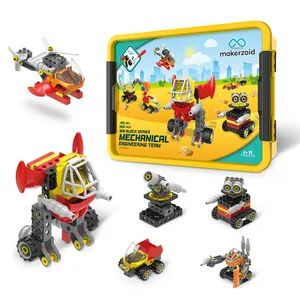 Makerzoid – blocs de construction pour enfants, équipe d'ingénierie mécanique, jouets d'ingénierie, jouet éducatif pour enfants de 3 ans