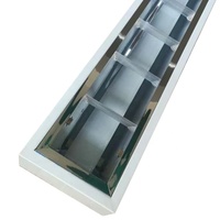 Nouveau luminaire encastré carré à persiennes 1x36w 1x40w Réflecteur Grille en aluminium Éclairage 4 pieds 5 pieds 1200mm Luminaire encastré