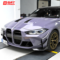 Ailerons latéraux de pare-chocs avant en fibre de carbone sèche style VS, canards et ailettes en fibre de carbone véritable pour BMW M3 G80 G81 M4 G82 G83 2021+