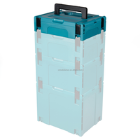 Boîtes à outils empilables de la série MAKPAC, 4 tailles, boîte de rangement en plastique à emboîtement pour tous types d'outils électriques et d'accessoires