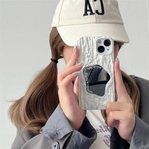 New Girlish make up gương mặt trăng trường hợp điện thoại cho Samsung Galaxy A23 Winkle gương Cover quay lại - Product Image 1